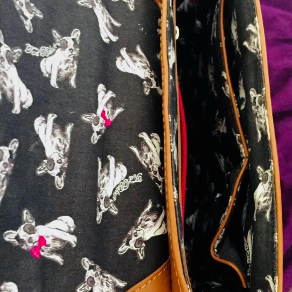 Ted Baker London Saddle Asar Leather Metal Bow Crossbody, Light Brown, Rare EUC - Picture 7 of 7